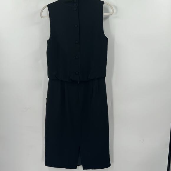 Lafayette 148 Black scoop neck fitted midi dress - Picture 7 of 7
